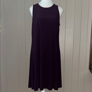 NWOT - Anne Klein Plum Sleeveless Knee-length Dress - Size 10